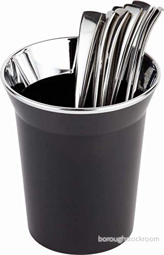 APS 26 TOP CHROME bordsskiva/bestickkorg med kromöverdel, 13 x 15 cm, 1 l. svart 4004133000261