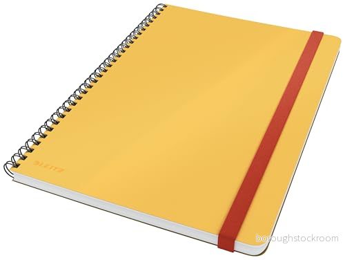 Leitz Cosy Anteckningsbok Soft Touch Rutad, Spiralbunden Gul 4002432125999
