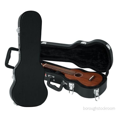 Gator Cases Deluxe hårt skal träfodral för sopranukuleler, svart (GWE UKE SOP) 716408536439
