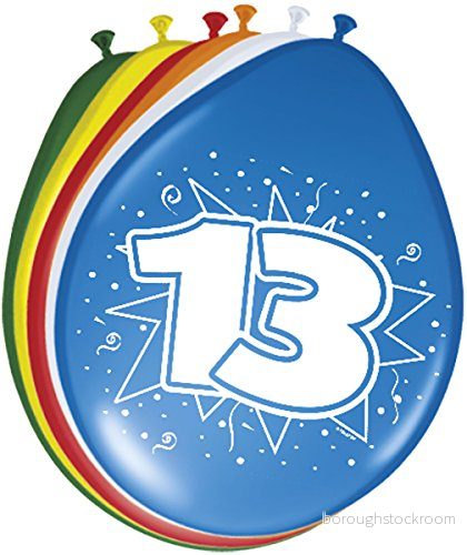 Folat 13 års ballonger 30cm 8 st 8714572082143