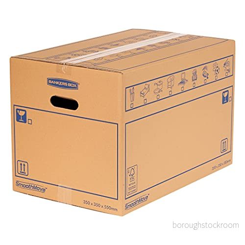 BANKERS BOX 6207301 Kartong, Brun, 35.5 x 36 55.5 cm, Paket med 10 43859732586