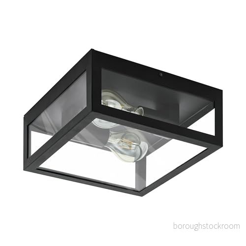 Eglo Amezola Vägg-/Taklampa IP44 2xE27 Svart 9002759991227