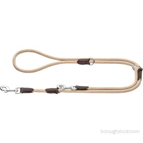 HUNTER Freestyle justerbart koppel för hundar, robust, väderbeständig, 0,8/200 cm, beige 4016739464934