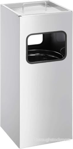 Durable 333123 Papperskorg/ askkopp KVADRAT, silver 4005546989068