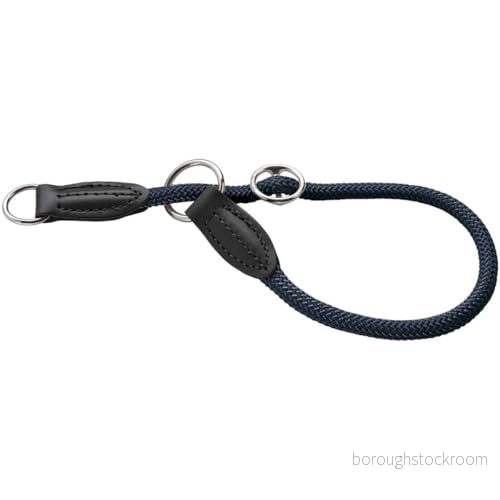 HUNTER Dressurhals, FREESTYLE EIBY, färg: blå, steglöst justerbar, mjukt taumaterial, med dragstopp, robust och hållbar, perfekt för träning promenader i vind väder, storlek: XS S 4016739686893