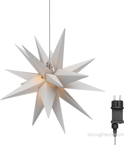 Goobay Dekorationslampa LED 0,53 W Varmt Vitt Ljus 3000 K Julstjärna 3D Genomskinlig Vit 4040849647895