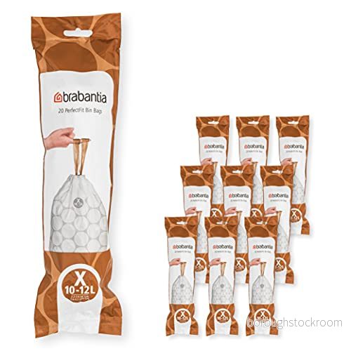 Brabantia Müllbeutel PerfectFit Multipack, Vit Kod X, 200 Påsar 8710755138089