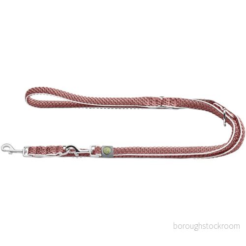 HUNTER justerbart hundkoppel Hilo, färg: gammalrosa, lätt 3D nätmaterial, greppvänligt nylon, trippeljusterbar, snabbtorkande, väderbeständig, storlek: 20/200 4016739698322