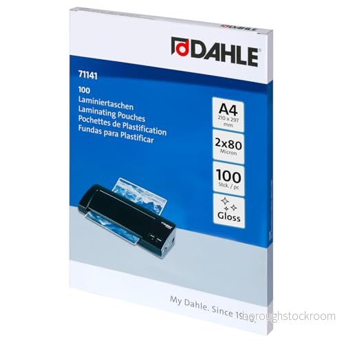 Dahle kontorsteknik lamineringsväska DIN A4 71141, 80 mikron, 216 x 303 Micron 4007885411415