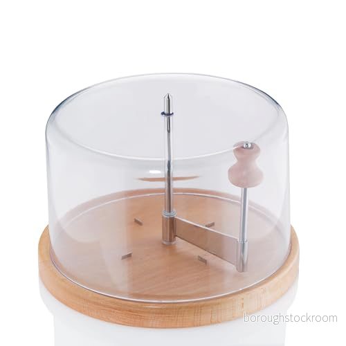 Kela 77080 Osthyvel med huva, bok/rostfritt stål/plast, 22 cm diameter, 16 höjd, planum 4025457770807