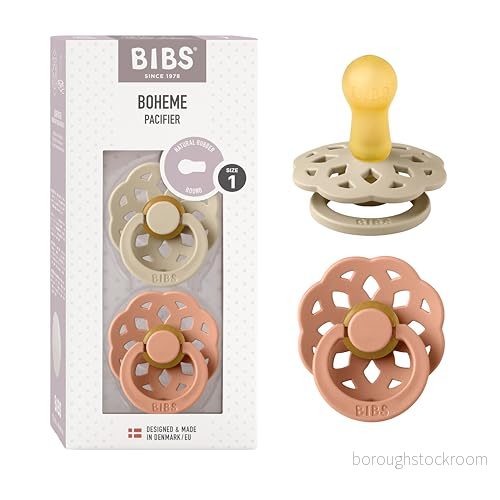 BIBS Boheme Latex Size 1 Vanilla/Peach 2 pack 5713795229161