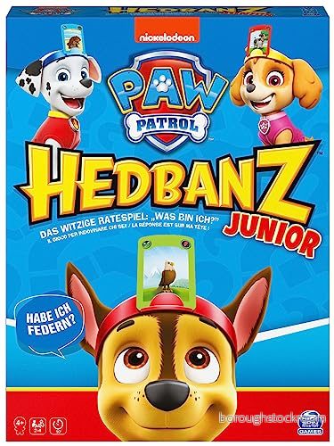 Spin Master Games Hedbanz Junior Paw Patrol, det roliga gissningsspelet för 2 4 spelare från år, med förenklad spelregel de yngsta pälsvännerna 778988387771