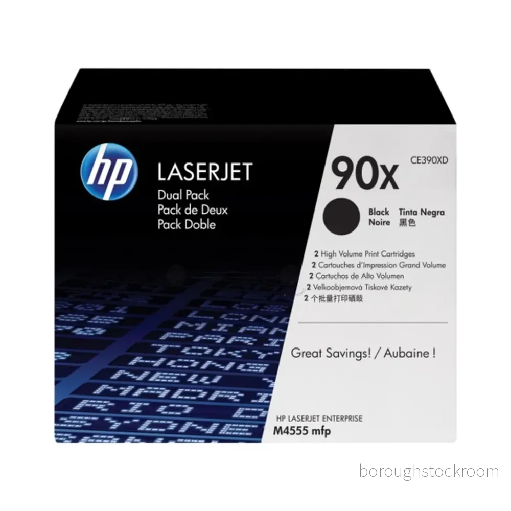 HP CE390XD 90X Tonerkassett Svart 2-pack 886112379650