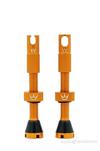 Peaty's X Chris King MK2 slanglösa ventiler Presta integrerade ekernyckel och ventilkärnborttagningskåpor, mountainbike, väg gruscykeldäck, infogningskompatibel, 7075 aluminium 42 mm, mango 5060541582392