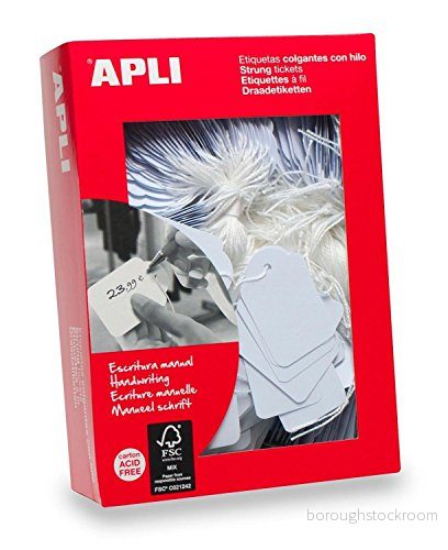 Apli Kids Charms 396 förpackning med 400 etiketter, 50 x 70 mm, vit 8410782003960