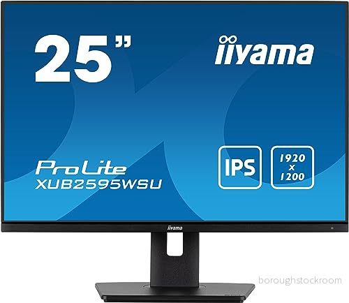 iiyama ProLite XUB2595WSU B5 63,36 cm 25 tum IPS LED skärm 16:10 VGA HDMI DP USB2.0 slim line höjdjustering pivot svart 4948570121465