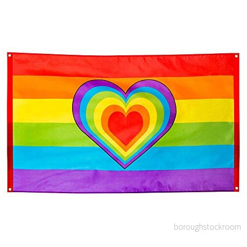 Flagga med regnbåge och hjärta 8712026447210