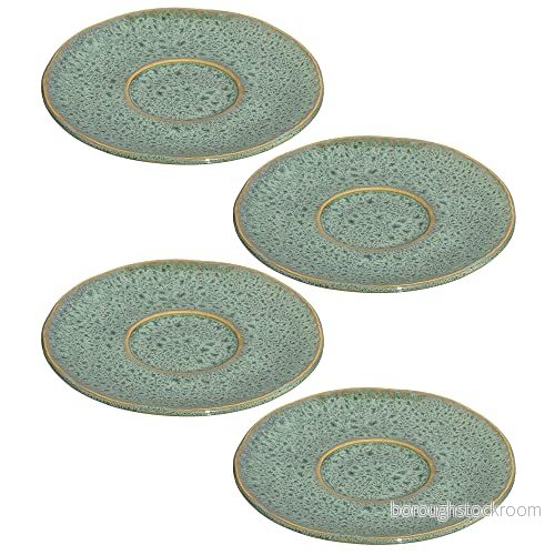 LEONARDO HOME 018604 MATERA keramiskt fat 11 cm grönt set om 4, keramik 4045037186040