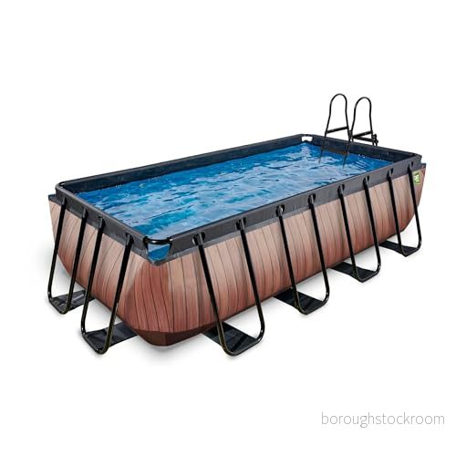 Exit Wood Pool 400x200x100 cm Med Filterpump - Brun 8719743254213