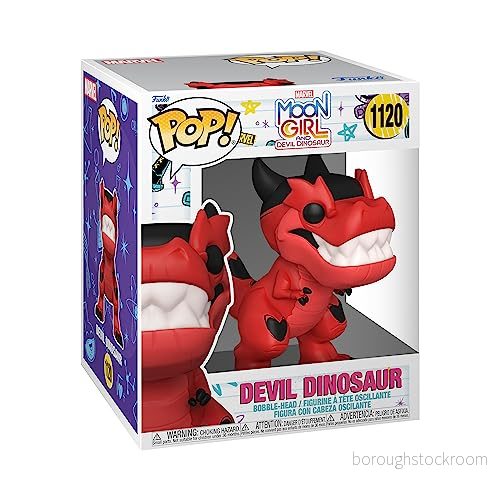 Funko Pop! Super: Devil Dino Moon Girl and vinyl samlarfigur presentidé officiella varor leksaker för barn och vuxna serietidningsböcker fans modellfigur samlare 889698656733