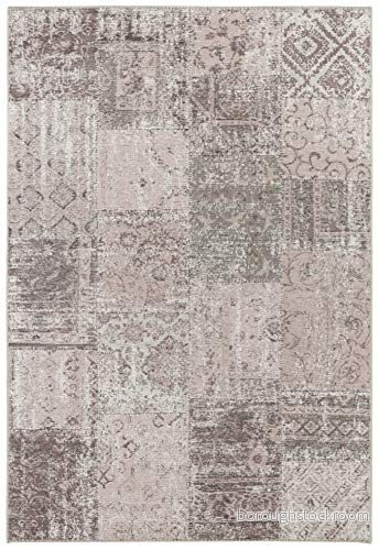 Elle Decor Platt tygmatta Denain Rosa, 120 x 170 cm 4260628024444