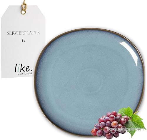 like. by Villeroy & Boch Lave glacé serveringsfat 32 x 31,5 3 cm, turkos, stengods 4003686403734