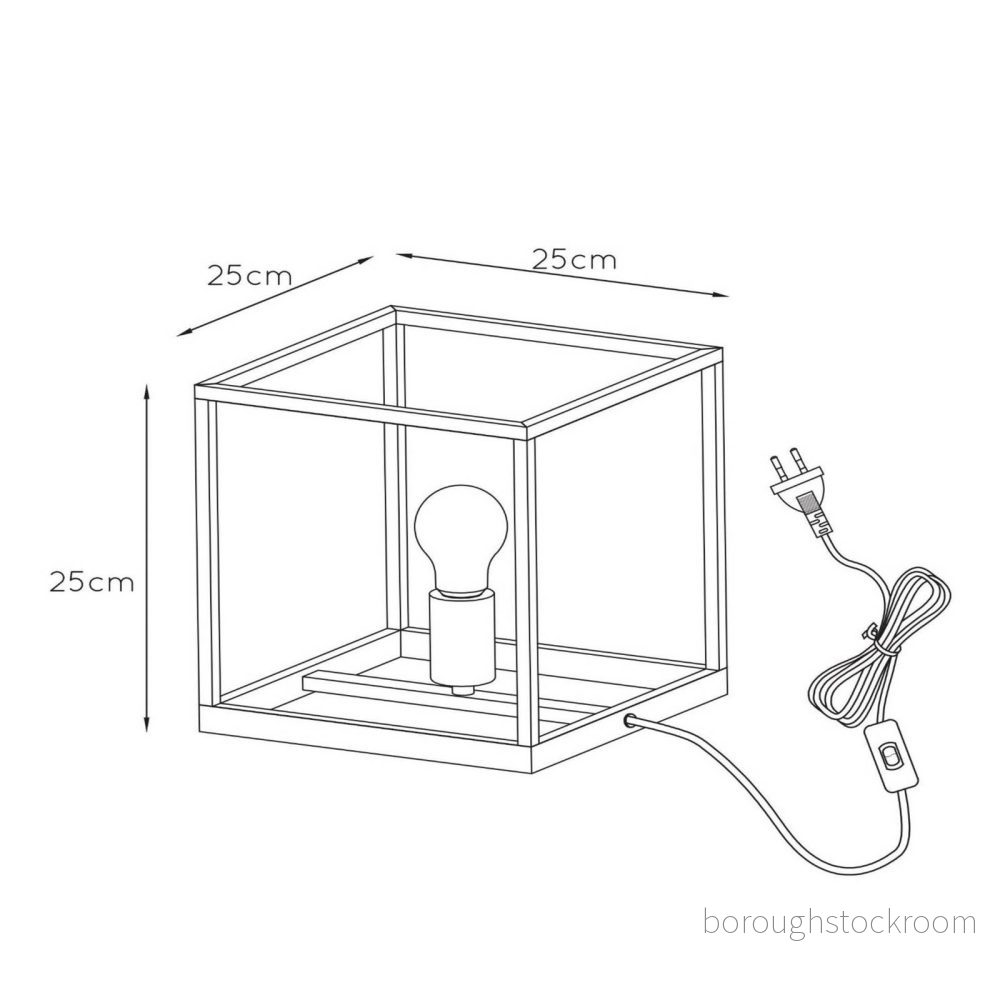Lucide Arthur bordslampa med metallram, svart 5411212082763