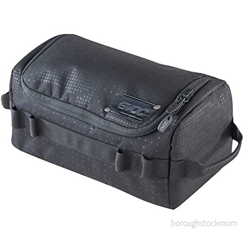 EVOC WASH BAG Tvättväska för vardagsresor (organiserade fack med individuell indelning, avtagbar spegelficka, integrerad krok upphängning), Black 4250450717577