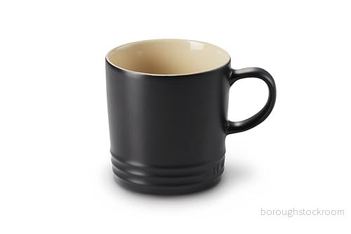 Le Creuset Mugg med handtag, 350 ml, stengods, 12 cm höjd, svart matt 843251105427