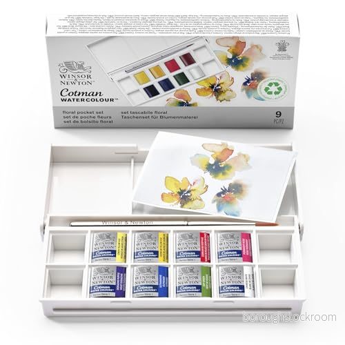 Akvarellfärg Ficklåda 8 halvpannor Winsor och Newton Blomlandskap 884955081129