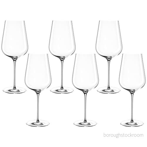 Leonardo Brunelli rödvinsglas, set med 6, diskmaskinssäkra vinglas dragen stjälk, vin, 740 ml, 066411 4045037664111