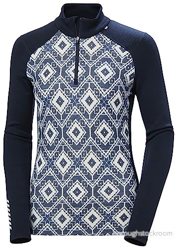 Helly Hansen W LIFA Merino Midw Gra 1/2 dragkedja underställ jacka 7040058594598