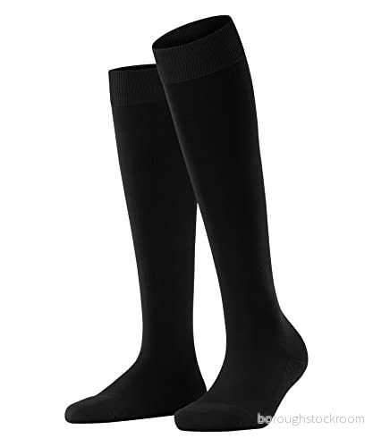 FALKE dam Knästrumpor ClimaWool W Kh ull lyocell lång enfärgat 1 par, Svart Black 3000, 41 42 4031309460963