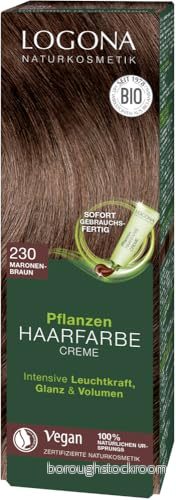Logona Herbal Hair Color Cream, 230 kastanj brun, 150 ml 4017645017597