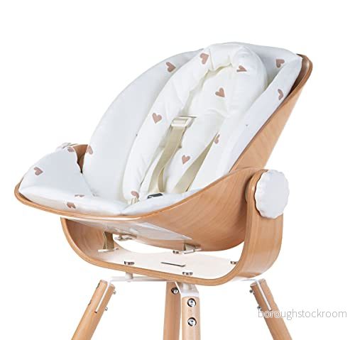 CHILDHOME, Reducerande kudde från födseln, kompatibel med Evolu Newborn Seat, 100% bomull, 5 punkts säkerhetssele, bekväm, ergonomisk, Jersey hearts 5420007159931