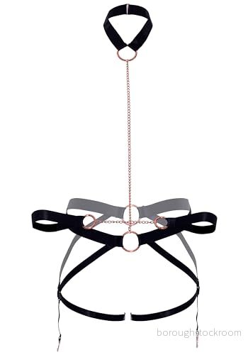 Leg Avenue Butt harnes & wrist restraints, O/S(Black) 714718566580