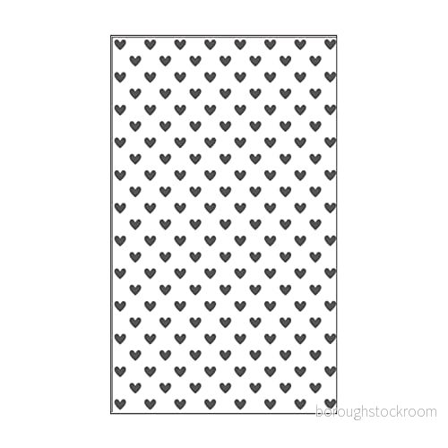 Vaessen Creative 100604 109 Mini Präglingsmapp, Hjärtan för att lägga till textur och dimension på klippböcker, kort andra pappersprojekt, 7,6 x 12,7 cm 8716052224500