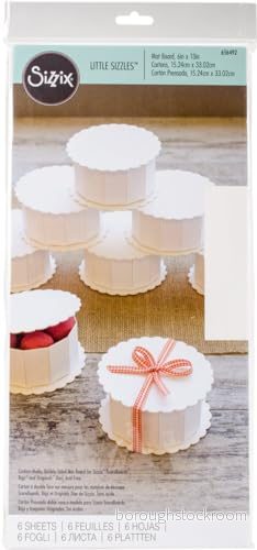 Sizzix Surfacez kartong 656492, vit, 6 stycken, 15 cm x 33 841182051127
