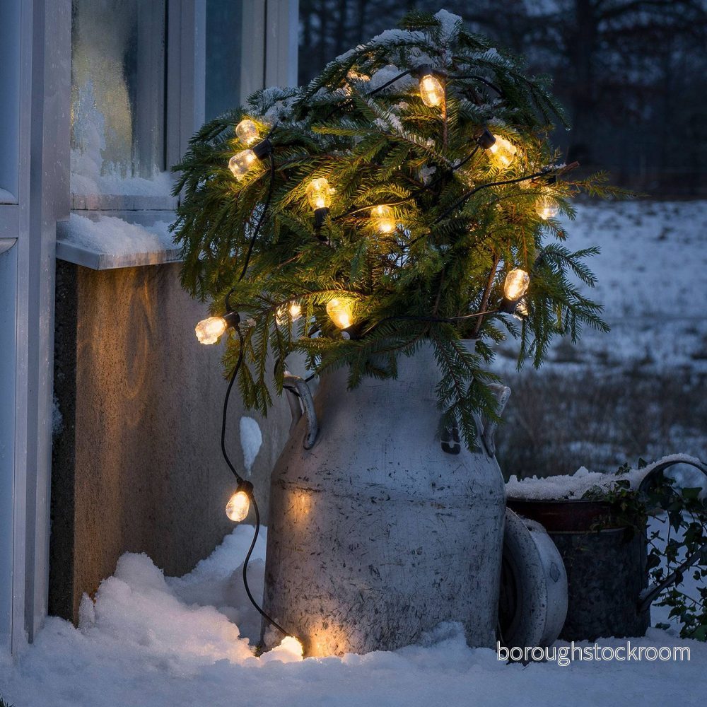 Konstsmide Christmas Ljusslinga för ölträdgård 20 droppar klar bärnsten 7318302386801