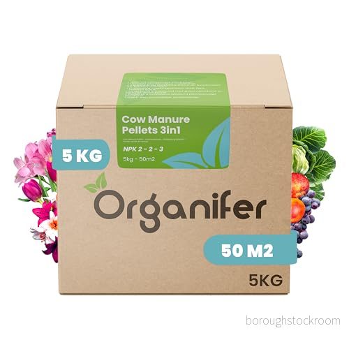 Kogödsel Pellets 3In1 (5 Kg - 50 M2) Gödselpellets Jordtillsats Torkat Kogödselgranulat Lavamjölstillsats Organifer 8719958999800