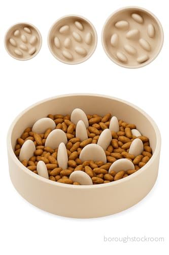 Hundskål anti snow skål hund Ø 17,5 cm 790 ml flamingo långsam matare Greni beige 5400585290516