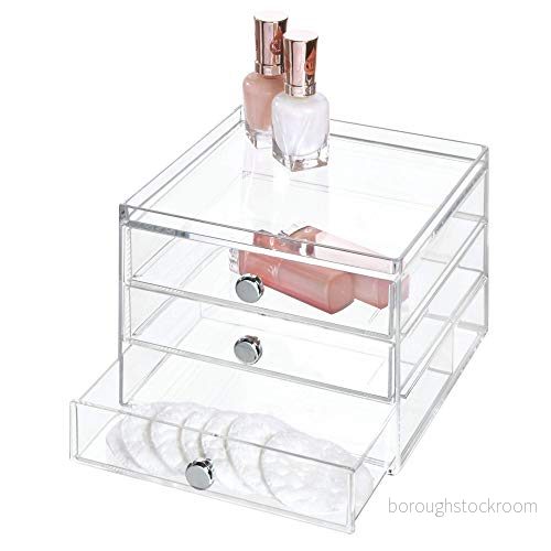 iDesign 37060EU Clarity 3 Stapelbara lådor Smal Klar 81492370604