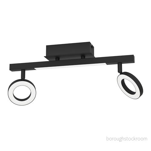 Eglo LED Takspot Cardillio 2 - Svart med två ringar 9008606244430