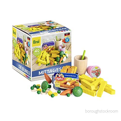 Erzi 28143 spel lunchset sortiment (40 stycken bokträ FSC) 4014722281438