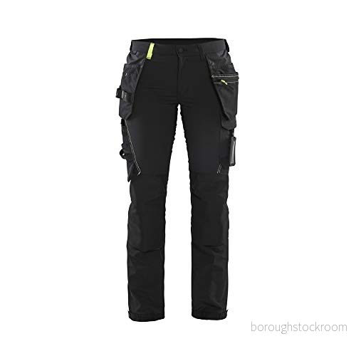 HANTVERKSBYXA 7192 1645 4 VÄGS STRETCH DAM SVART/GUL D25 Beijerbygg Byggmaterial 7330509743195
