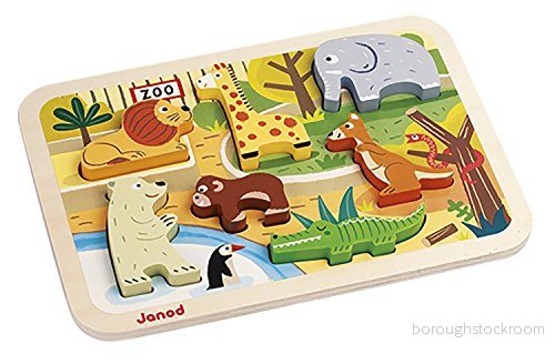 Janod Wooden Rainstick Pure Collection Early Learning Toy Fine Motor Skills and Concentration Visual Aural Stimulation Water Based Paint from 6 Months Old, J05213 69425769879