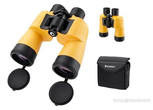 Barska AB12738 Floatmaster 7 x 50 vattentät flytande marin kikare för båtliv, jakt, fiske, sport etc, gul 790272002504