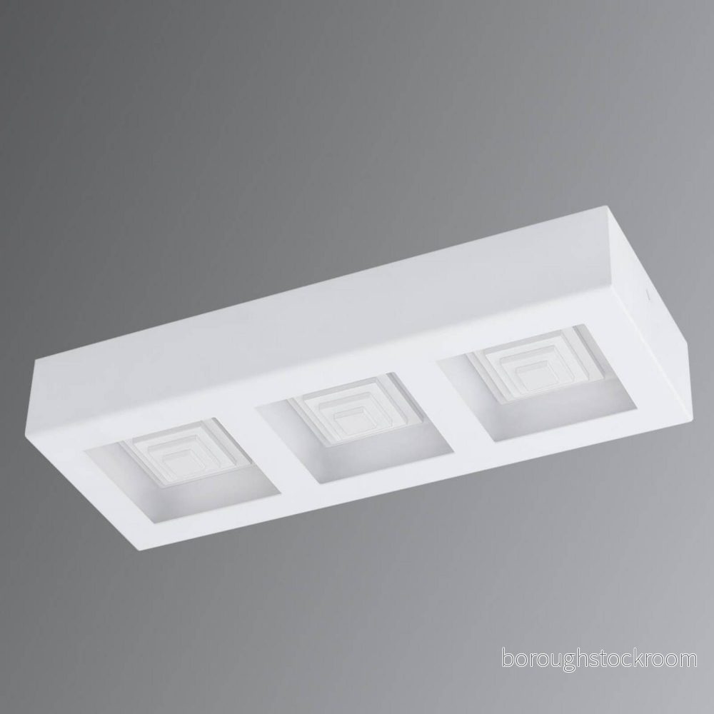 EGLO Ferreros LED taklampa med 3 lampor i vitt 9002759967932