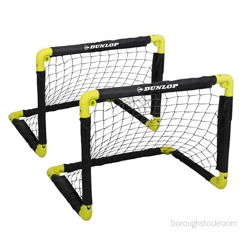 Dunlop fotbollsmål minigrind vikbar, svart, 2x 55cm, Fotboll för hela familjen 8711252133584