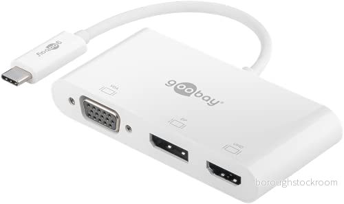 Goobay USB C™ Multiport Adapter VGA+DP+HDMI™ 1 pc. in po 4040849524127